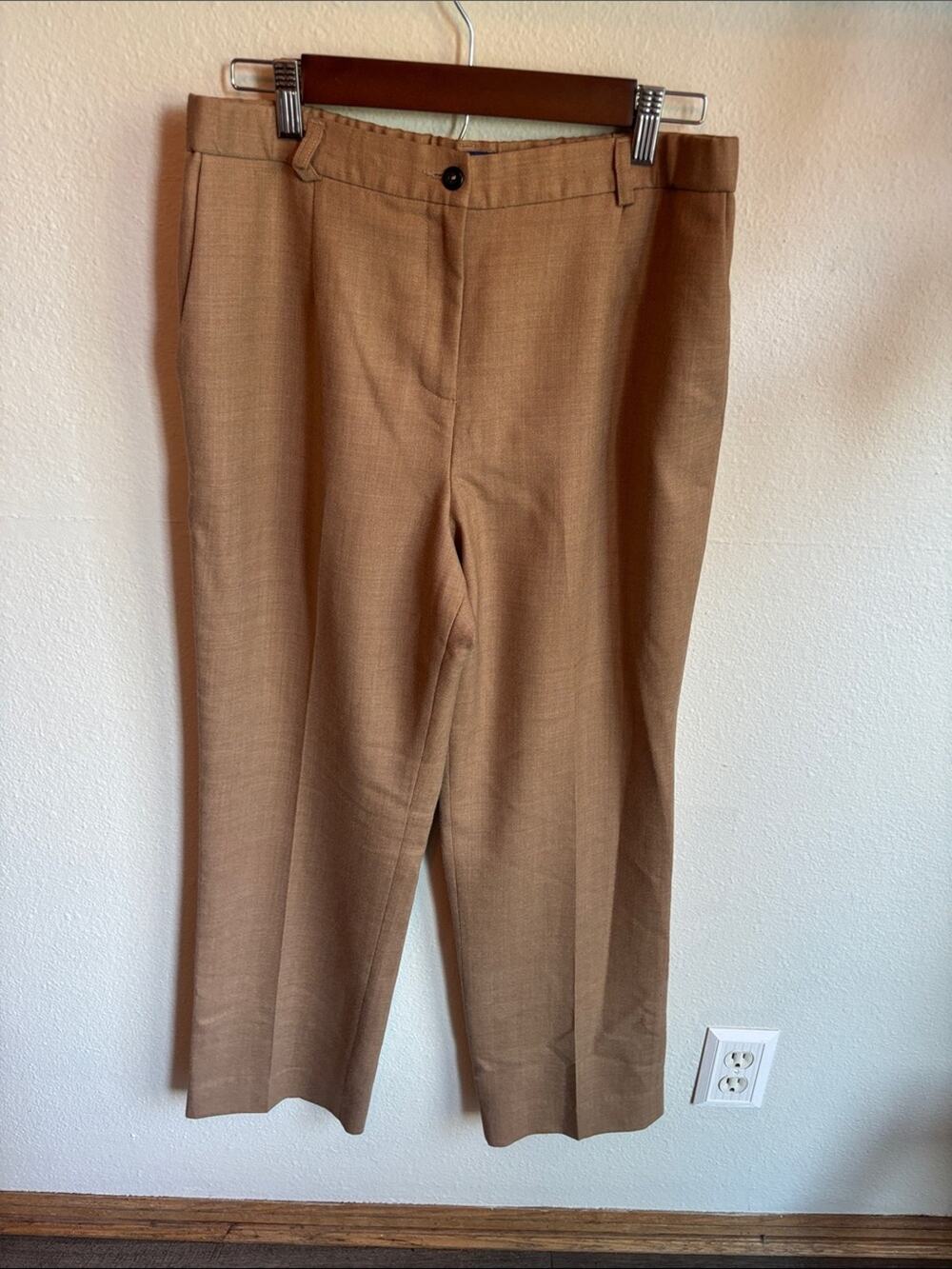PENDLETON 100% Wool Trousers Camel Lined  12 Petite